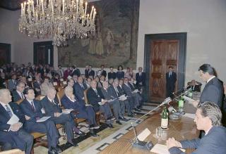Intervento del Presidente della Repubblica Francesco Cossiga a Genova per l'inaugurazione della mostra "Eurameriflora '91"