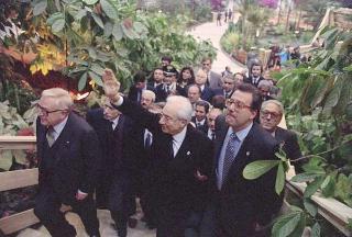 Intervento del Presidente della Repubblica Francesco Cossiga a Genova per l'inaugurazione della mostra "Eurameriflora '91"