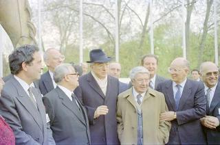 Il Presidente della Repubblica Francesco Cossiga durante la visita in Francia al Consiglio d'Europa in occasione della XLIII sessione dell'Assemblea parlamentare (23 - 24 aprile 1991)