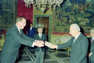 Ingvi S. Ingvarsson, nuovo ambasciatore della Repubblica d'Islanda: presentazione delle Lettere credenziali