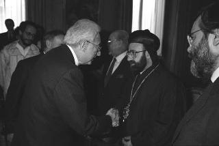 Incontro con una delegazione di partecipanti alla manifestazione "Pace tra le religioni, pace nella società", promossa dalla Comunità di Sant'Egidio