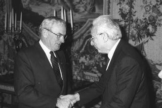 Incontro con il Governatore Generale di Australia Bill Hayden