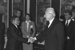 Incontro con il Presidente della Repubblica delle Maldive Maumoon Abdul Gayoom