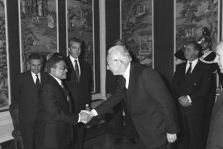 Incontro con il Presidente della Repubblica delle Maldive Maumoon Abdul Gayoom