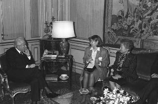 Il Presidente della Repubblica Francesco Cossiga riceve in udienza la Signora Sadako Ogata, Alto Commissario delle Nazioni Unite per i rifugiati