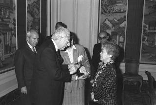 Il Presidente della Repubblica Francesco Cossiga riceve in udienza la Signora Sadako Ogata, Alto Commissario delle Nazioni Unite per i rifugiati