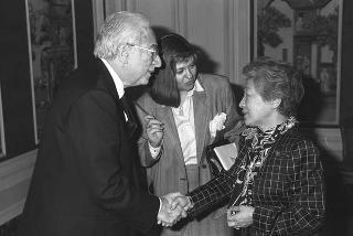 Il Presidente della Repubblica Francesco Cossiga riceve in udienza la Signora Sadako Ogata, Alto Commissario delle Nazioni Unite per i rifugiati