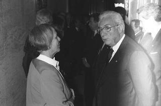 Intervento del Presidente della Repubblica Francesco Cossiga alla cerimonia di commemorazione del senatore a vita Cesare Merzagora