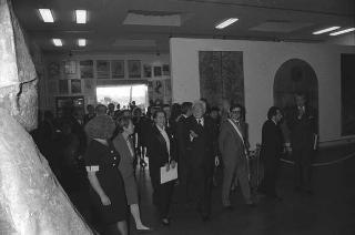 Intervento, in forma privata, del Presidente della Repubblica Francesco Cossiga  all'inaugurazione della Mostra "Omaggio a Manzù". Museo Manzù, Ardea (Roma)