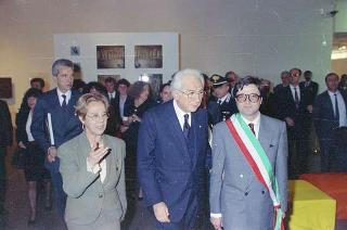 Intervento, in forma privata, del Presidente della Repubblica Francesco Cossiga  all'inaugurazione della Mostra "Omaggio a Manzù". Museo Manzù, Ardea (Roma)