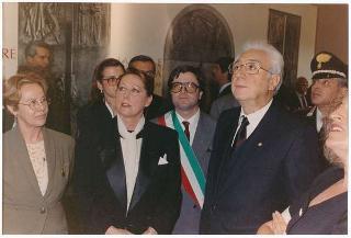 Intervento, in forma privata, del Presidente della Repubblica Francesco Cossiga  all'inaugurazione della Mostra "Omaggio a Manzù". Museo Manzù, Ardea (Roma)