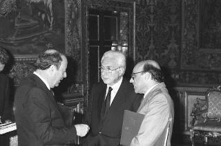 Incontro del Presidente della Repubblica Francesco Cossiga con il Presidente della Repubblica di Croazia Franjo Tudjman