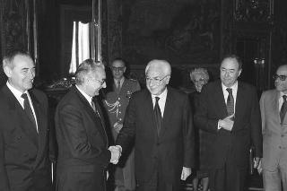 Incontro del Presidente della Repubblica Francesco Cossiga con il Presidente della Repubblica di Croazia Franjo Tudjman