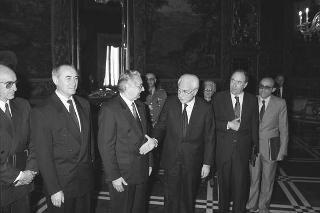 Incontro del Presidente della Repubblica Francesco Cossiga con il Presidente della Repubblica di Croazia Franjo Tudjman