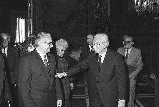 Incontro del Presidente della Repubblica Francesco Cossiga con il Presidente della Repubblica di Croazia Franjo Tudjman
