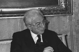 Il Presidente della Repubblica Francesco Cossiga riceve in udienza Franco Cangini