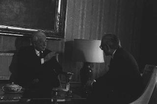 Il Presidente della Repubblica Francesco Cossiga riceve in udienza Franco Cangini