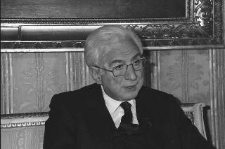 Il Presidente della Repubblica Francesco Cossiga riceve in udienza Franco Cangini