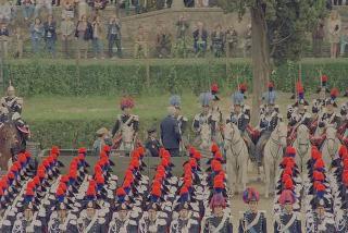 Intervento del Presidente della Repubblica Francesco Cossiga alla celebrazione del 177° anniversario di fondazione dell'Arma dei Carabinieri. Roma,  Piazza di Siena