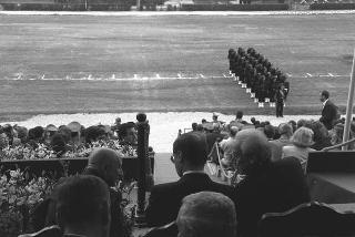 Intervento del Presidente della Repubblica Francesco Cossiga alla celebrazione del 177° anniversario di fondazione dell'Arma dei Carabinieri. Roma,  Piazza di Siena