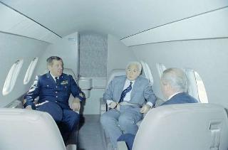 Aereoporto di Ciampino: intervento in forma privata alla presentazione del velivolo da trasporto regionale "Piaggio Avanti P 180"