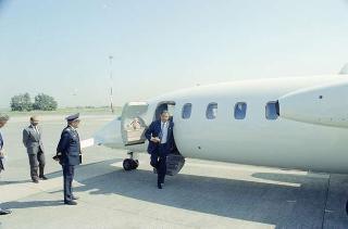 Aereoporto di Ciampino: intervento in forma privata alla presentazione del velivolo da trasporto regionale "Piaggio Avanti P 180"