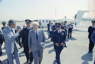 Aereoporto di Ciampino: intervento in forma privata alla presentazione del velivolo da trasporto regionale "Piaggio Avanti P 180"