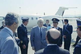 Aereoporto di Ciampino: intervento in forma privata alla presentazione del velivolo da trasporto regionale "Piaggio Avanti P 180"