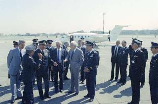 Aereoporto di Ciampino: intervento in forma privata alla presentazione del velivolo da trasporto regionale "Piaggio Avanti P 180"