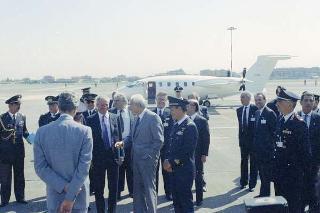 Aereoporto di Ciampino: intervento in forma privata alla presentazione del velivolo da trasporto regionale "Piaggio Avanti P 180"