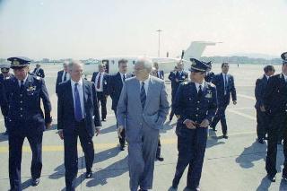 Aereoporto di Ciampino: intervento in forma privata alla presentazione del velivolo da trasporto regionale "Piaggio Avanti P 180"
