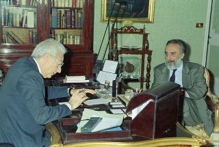 Il Presidente della Repubblica Francesco Cossiga incontra Domenico Sica, nuovo prefetto di Bologna