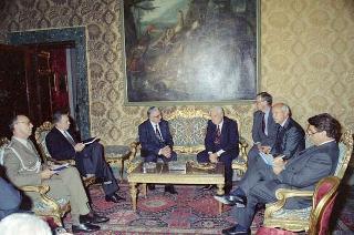 Incontro del Presidente della Repubblica Francesco Cossiga con il Presidente della Repubblica di Croazia Franjo Tudjman