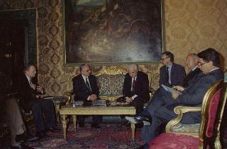 Incontro del Presidente della Repubblica Francesco Cossiga con il Presidente della Repubblica di Croazia Franjo Tudjman