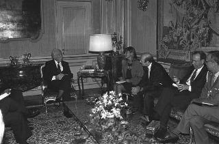 Il Presidente della Repubblica Francesco Cossiga incontra  Manfred Woerner, Segretario Generale della NATO