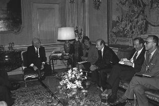 Il Presidente della Repubblica Francesco Cossiga incontra  Manfred Woerner, Segretario Generale della NATO