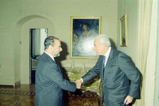 Il Presidente della Repubblica Francesco Cossiga incontra Franco Tempesta, nuovo ambasciatore d'Italia a Vilnius