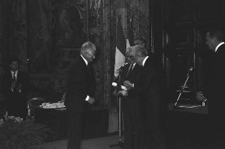 Cerimonia di consegna delle insegne dell'Ordine al Merito del Lavoro ai nuovi Cavalieri del lavoro nominati il 2 giugno 1991
