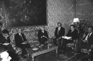 Incontro con il Presidente della Repubblica Popolare Socialista d'Albania Ramiz Alia
