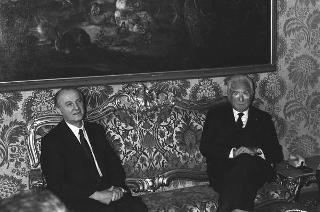 Incontro con il Presidente della Repubblica Popolare Socialista d'Albania Ramiz Alia