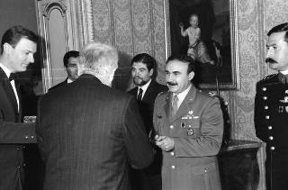 Incontro con una delegazione di allievi dell'Accademia militare di Modena, in servizio di Guardia d'Onore al Palazzo del Quirinale