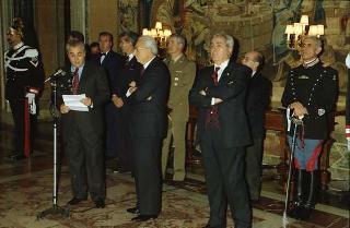 Incontro del Presidente della Repubblica Francesco Cossiga con i partecipanti al 3° Congresso mondiale "Ciao Italia"