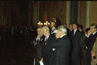 Incontro del Presidente della Repubblica Francesco Cossiga con i partecipanti al 3° Congresso mondiale "Ciao Italia"