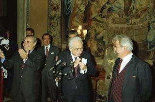Incontro del Presidente della Repubblica Francesco Cossiga con i partecipanti al 3° Congresso mondiale "Ciao Italia"