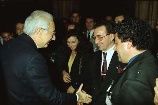 Incontro del Presidente della Repubblica Francesco Cossiga con i partecipanti al 3° Congresso mondiale "Ciao Italia"