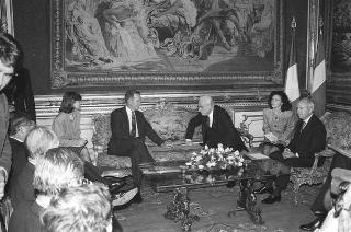 Incontro del Presidente della Repubblica Francesco Cossiga con il Presidente degli Stati Uniti George Bush