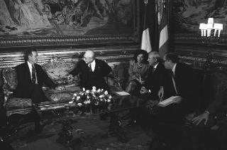Incontro del Presidente della Repubblica Francesco Cossiga con il Presidente degli Stati Uniti George Bush