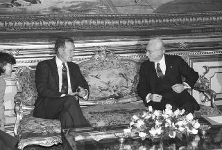 Incontro del Presidente della Repubblica Francesco Cossiga con il Presidente degli Stati Uniti George Bush