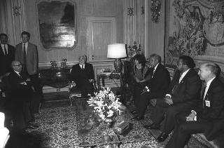 Incontro del Presidente della Repubblica Francesco Cossiga con David N. Dinkins, sindaco di New York