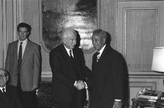 Incontro del Presidente della Repubblica Francesco Cossiga con David N. Dinkins, sindaco di New York